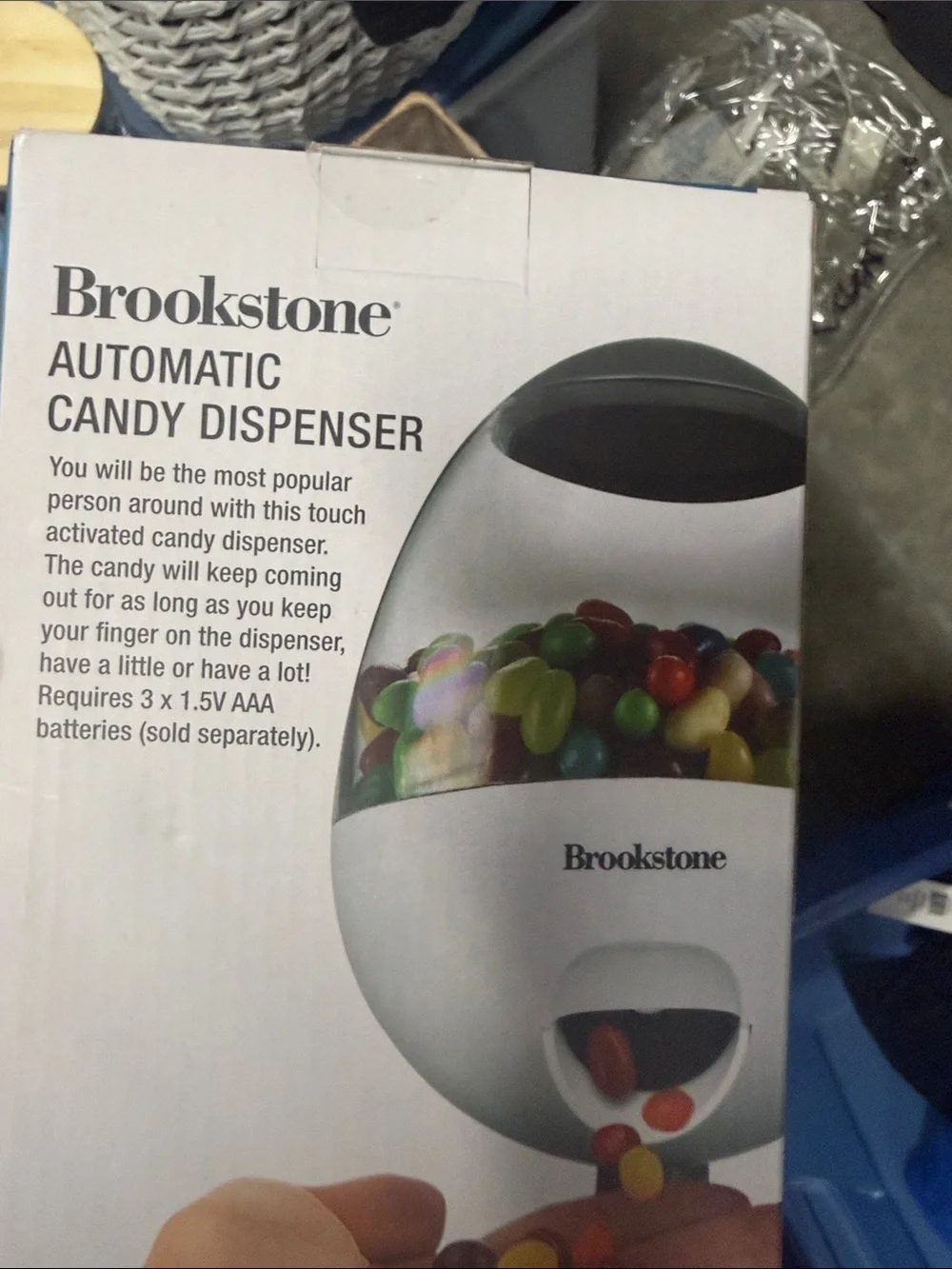 Brookstone Automatic Candy Dispenser - White with Multicolor Candy